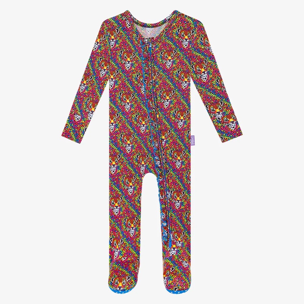 Posh Peanut Lisa Frank Hunter Footie Ruffled Zipper One Piece 6-9 mo